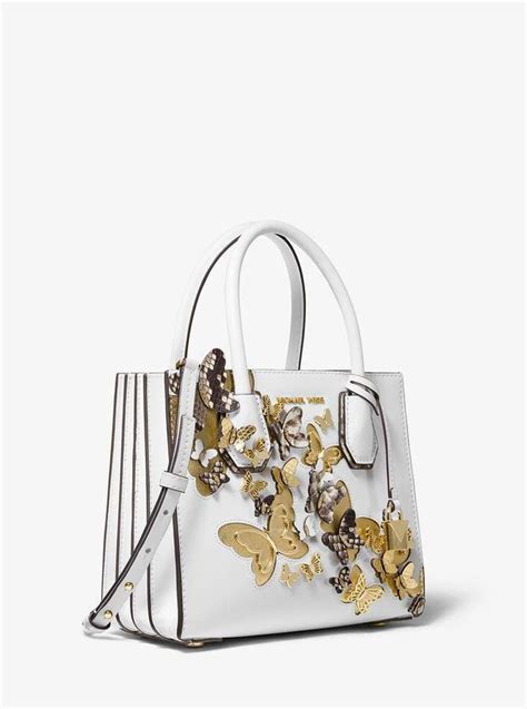 Michael Kors Mercer Medium Butterfly Embellished Leather 